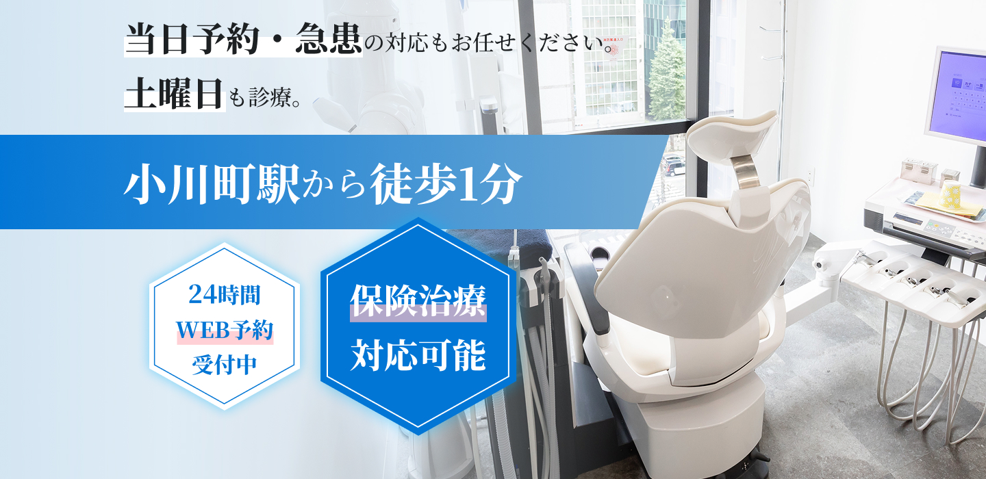 当日予約・急患の対応もお任せください。土曜日も診療。小川町駅から徒歩1分