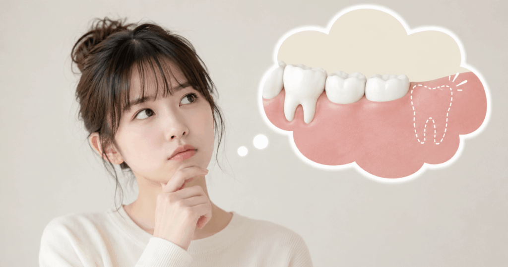 親知らずがない人の特徴について説明する歯科医師