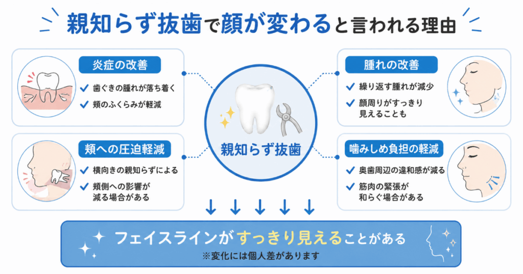 親知らずの抜歯で顔が変わるといわれる理由